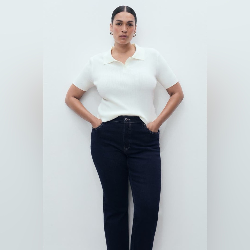 Mango Dark Blue Straight-Leg Jeans - Picture 4 of 16